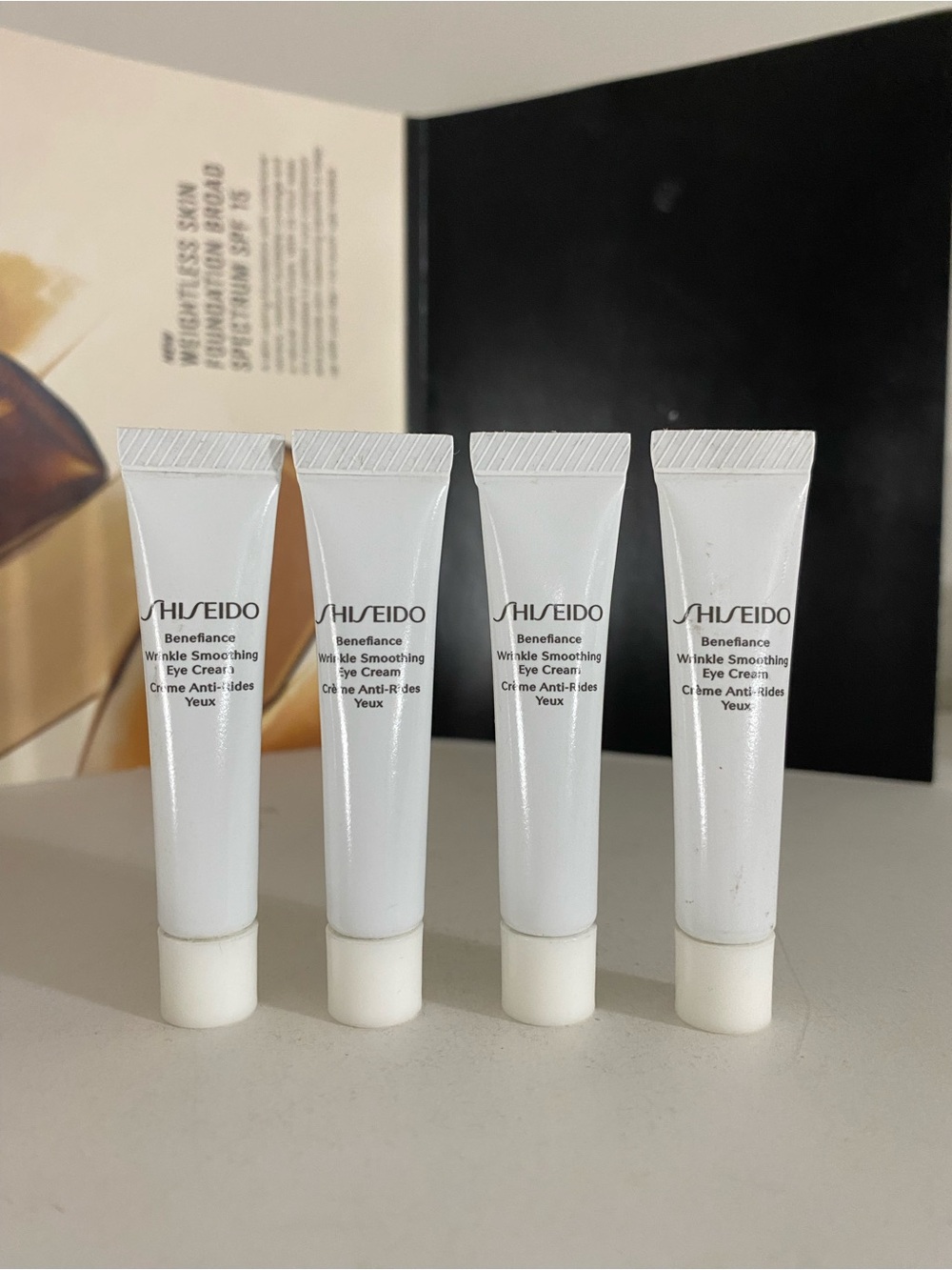 4 x Shiseido Benefiance Wrinkle Smoothing Eye Cream 20ml (4 x 5 ml ), NWOB